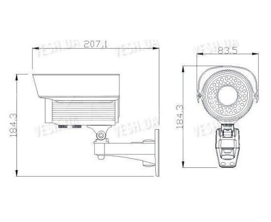 Уличная влагозащитная CCTV цветная охранная камера видеонаблюдения 1/3" COLOR SONY Super HAD II, 600TVL, OSD, 0 LUX, ИК до 25 метров (модель NIFC40T), фото 2 Уличная влагозащитная CCTV цветная охранная камера видеонаблюдения 1/3" COLOR SONY Super HAD II, 600TVL, OSD, 0 LUX, ИК до 25 метров (модель NIFC40T), фото 2