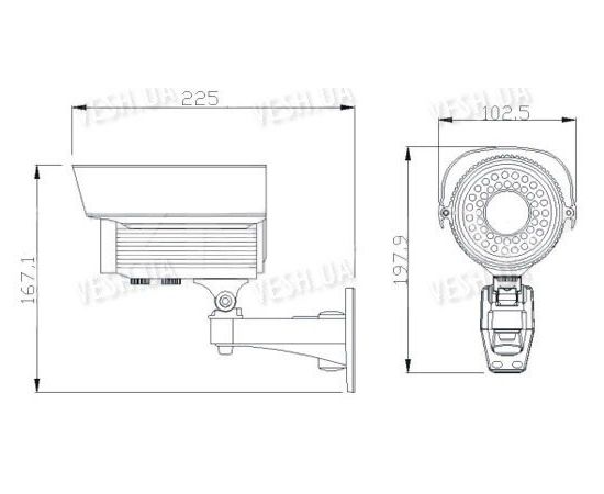 Уличная влагозащитная CCTV цветная охранная камера видеонаблюдения 1/3" COLOR SONY Super HAD II, Effio-E, 700TVL, 0 LUX, ИК до 50 метров, OSD (модель NIFC90T), фото 2 Уличная влагозащитная CCTV цветная охранная камера видеонаблюдения 1/3" COLOR SONY Super HAD II, Effio-E, 700TVL, 0 LUX, ИК до 50 метров, OSD (модель NIFC90T), фото 2
