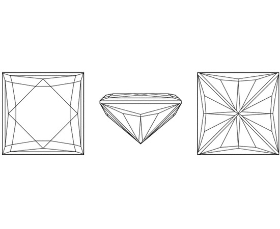 Муассанит Charles &amp; Colvard FOREVER BRILLIANT квадрат огранка, фото 8