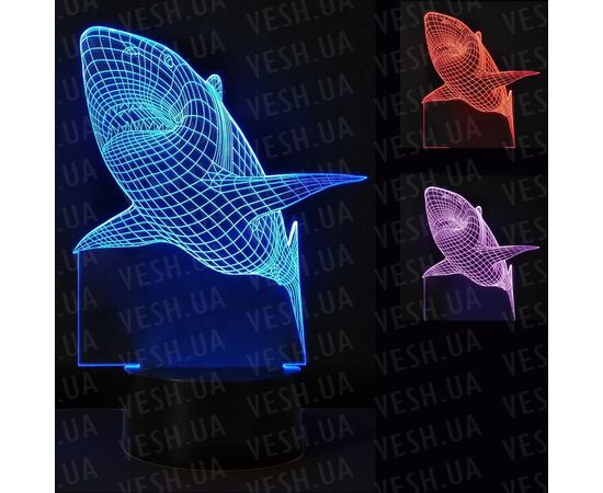 Товар распродан - 3D Светильник Акула - Детские светильники, фото 1 Товар распродан - 3D Светильник Акула - Детские светильники, фото 1