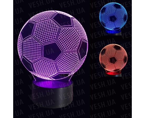 Товар распродан - 3D Светильник Футбол - Детские светильники, фото 1