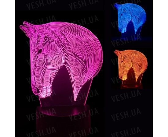 Товар распродан - 3D Светильник Лошадь - Детские светильники, фото 1
