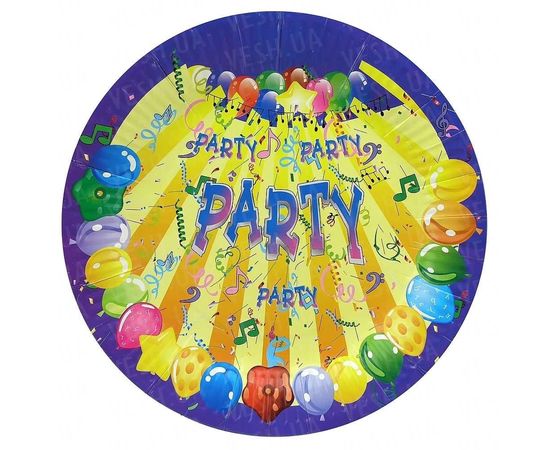 Товар распродан - Бумажные тарелки диам.23 см Party уп. 10 шт - Одноразовая посуда, фото 1
