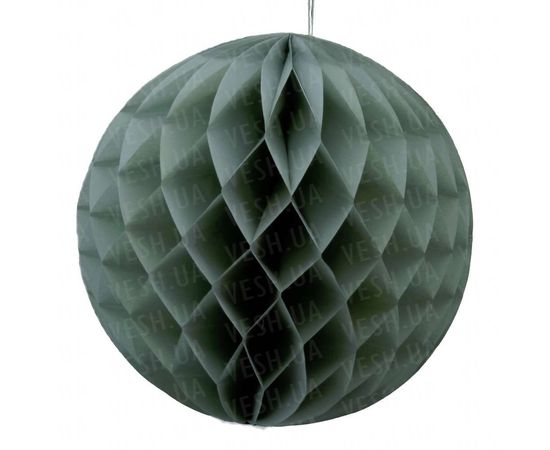 Товар распродан - Бумажный шар соты 30 см серый 0025 - Новогодние игрушки и украшения, фото 1