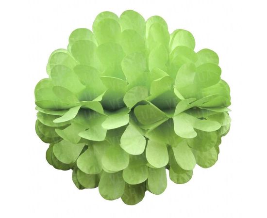 Товар распродан - Бумажный шар цветок 20 см салатовый 0013 - Аксессуары для праздника, фото 1