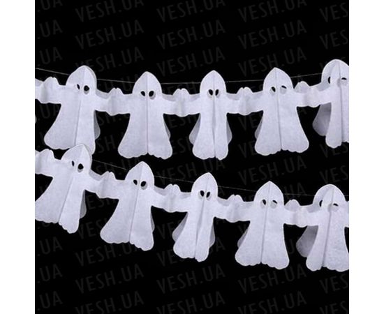 Товар распродан - Гирлянда 3D Хэллоуин Привидение - Аксессуары для праздника, фото 1