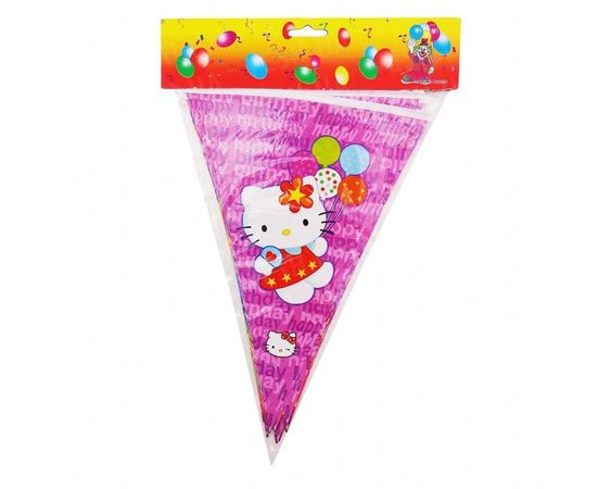 Товар распродан - Гирлянда флажки Китти - Аксессуары для праздника, фото 1 Товар распродан - Гирлянда флажки Китти - Аксессуары для праздника, фото 1