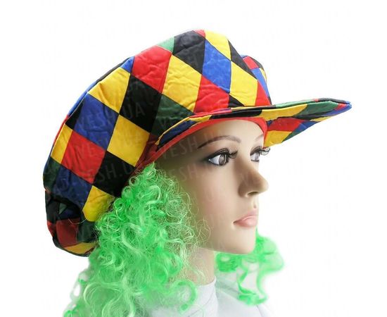 Товар распродан - Кепка Клоуна с волосами - Карнавальные шляпы, фото 1