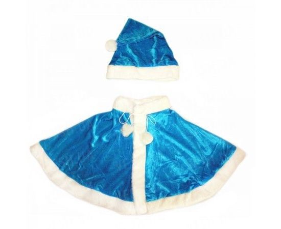 Товар распродан - Комплект Снегурочки пелерина и шапка синий - Карнавальные костюмы женские, фото 1