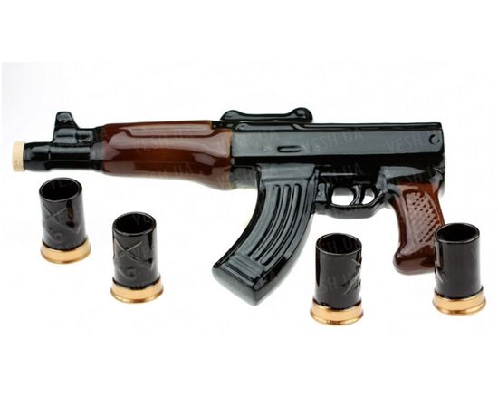 Товар распродан - Коньячный набор Автомат АКМ, 5 предметов, производство Украина, 502873697 - Бутылки фляги бутыли, фото 1