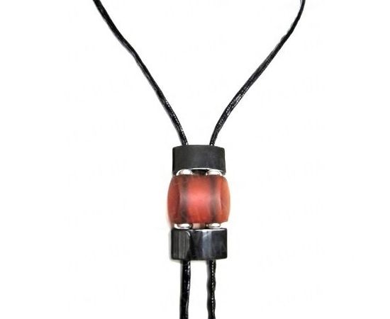 Товар распродан - Ковбойский шнурок - магнетит, янтарь (0039) - Многоразовый лед, фото 1