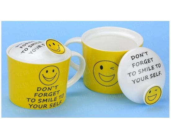 Товар распродан - Кружка don&#039;t forget to smile с крышкой, 4 вида - Чашки, фото 1
