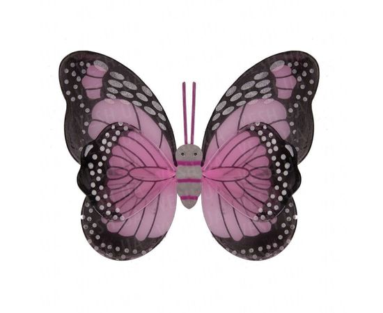 Товар распродан - Крылья Бабочки пятнистые розовые 42х48 см - Карнавальные аксессуары, фото 1