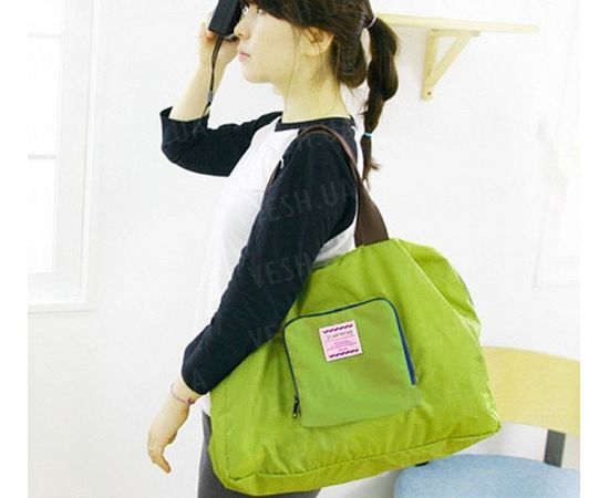 Товар распродан - Летняя сумка складывается компактно с короткими ручками.Салатовый - Женские сумочки, фото 1