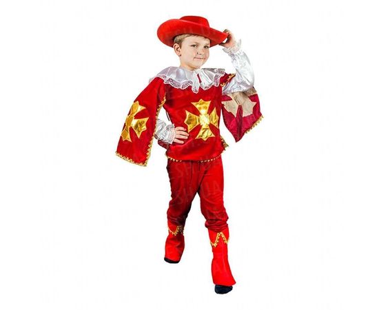 Товар распродан - Маскарадный костюм Мушкетер красный размер L - Карнавальные костюмы детские, фото 1