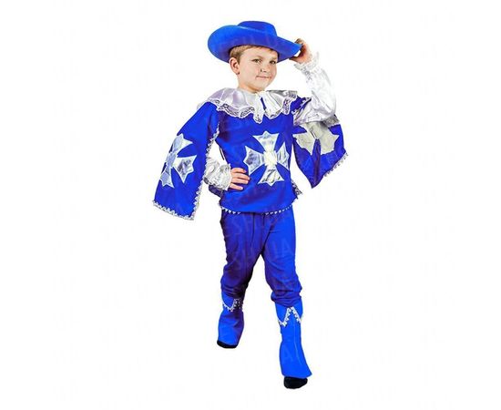 Товар распродан - Маскарадный костюм Мушкетер синий размер L - Карнавальные костюмы детские, фото 1