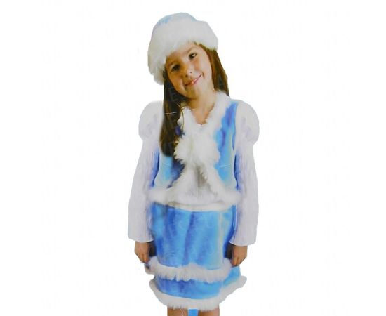 Товар распродан - Маскарадный костюм Снегурочка меховая для малышей - Карнавальные костюмы детские, фото 1