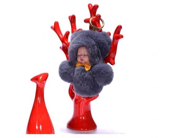 Товар распродан - Меховой брелок на сумку. Куколка. 19см. Темно-серый. - Аксессуары для сумок, фото 1 Товар распродан - Меховой брелок на сумку. Куколка. 19см. Темно-серый. - Аксессуары для сумок, фото 1