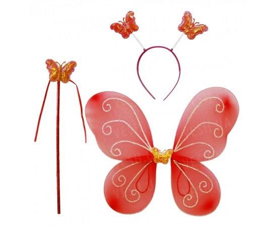 Товар распродан - Набор Бабочки 48х35 см красный - Карнавальные маски, фото 1