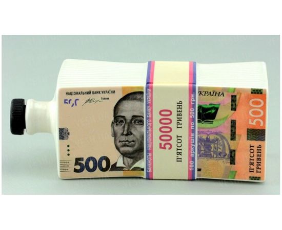 Товар распродан - Пачка 500 гривень графин штоф 0,5 л. - Бутылки фляги бутыли, фото 1