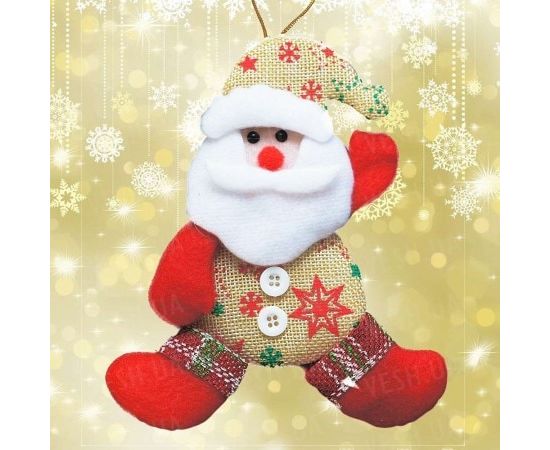 Товар распродан - Подвеска мягкая Дед Мороз красный - Новогодние игрушки и украшения, фото 1