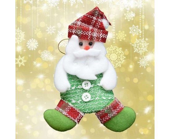 Товар распродан - Подвеска мягкая Дед Мороз зеленый - Новогодние игрушки и украшения, фото 1