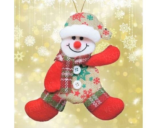 Товар распродан - Подвеска мягкая Снеговик красный - Новогодние игрушки и украшения, фото 1 Товар распродан - Подвеска мягкая Снеговик красный - Новогодние игрушки и украшения, фото 1