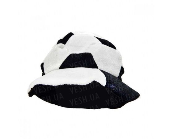 Товар распродан - Шапка Футбольный мяч велюр черно белая - Карнавальные шляпы, фото 1