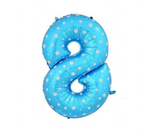 Товар распродан - Шарик Цифра голубой 80 см 8 - Шары воздушные, фото 1