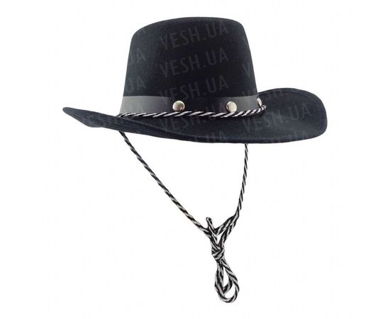 Товар распродан - Шляпа детская с заклепками Ковбой черная - Карнавальные шляпы, фото 1
