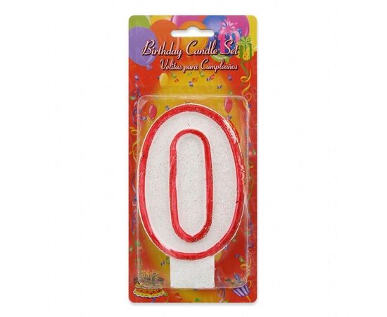 Товар распродан - Свеча Цифра Большая 0 - Свечи для торта, фото 1
