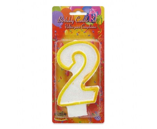 Товар распродан - Свеча Цифра Большая 2 - Свечи для торта, фото 1