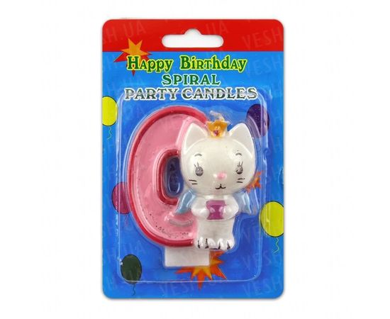 Товар распродан - Свеча Цифра с Китти 0 - Свечи для торта, фото 1