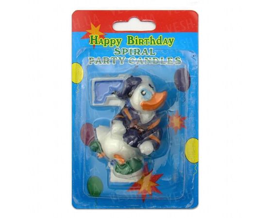 Товар распродан - Свеча Цифра с Утенком 7 - Свечи для торта, фото 1