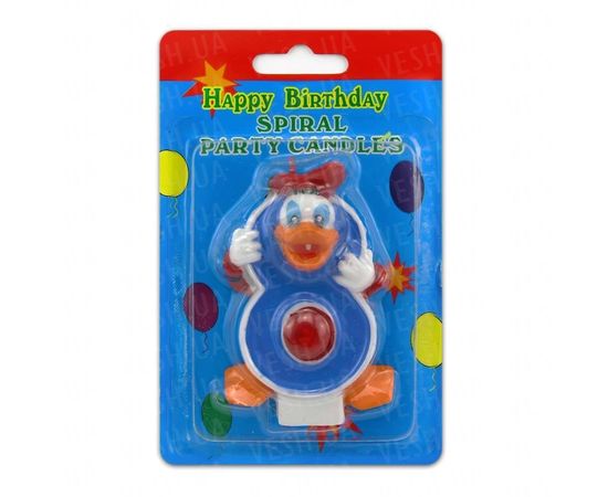 Товар распродан - Свеча Цифра с Утенком 8 - Свечи для торта, фото 1