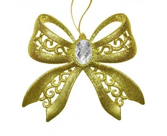 Товар распродан - Украшение Бант пластик 12х13см ассорти - Новогодние игрушки и украшения, фото 1