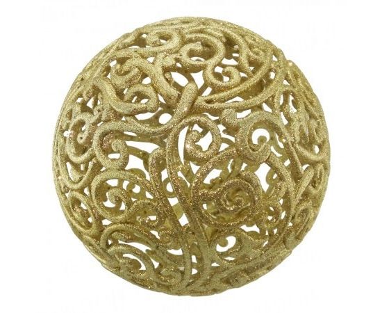 Товар распродан - Украшение Шар ажурный 20 см золото - Аксессуары для праздника, фото 1