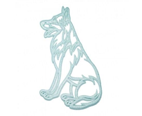 Товар распродан - Украшение Собака Овчарка пластик 12х9 см голубой - Новогодние игрушки и украшения, фото 1