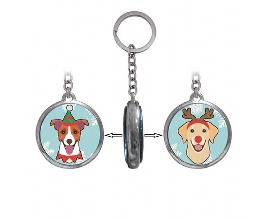 Товар распродан - Брелок двухсторонний 2018 Собака - Брелки, фото 3