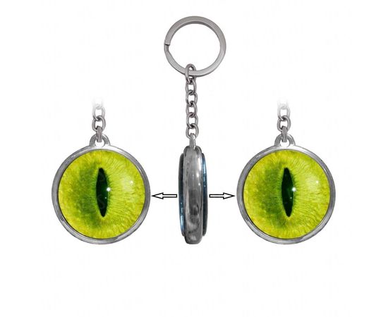 Товар распродан - Брелок двухсторонний Глаз кошачий - Брелки, фото 3
