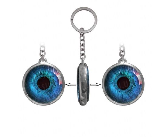 Товар распродан - Брелок двухсторонний Глаз синий - Брелки, фото 3