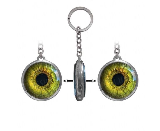 Товар распродан - Брелок двухсторонний Глаз зеленый - Брелки, фото 3