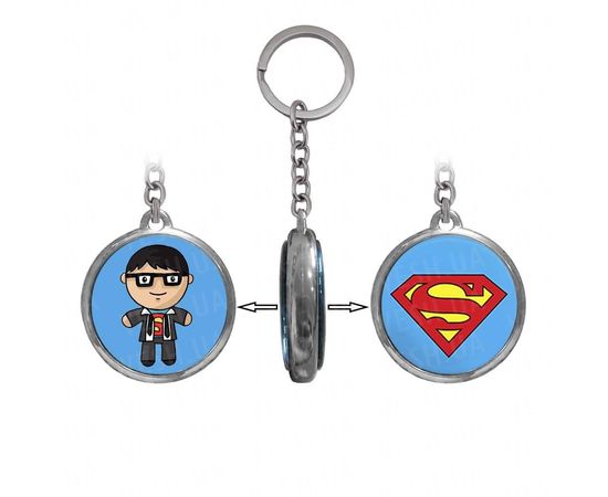 Товар распродан - Брелок двухсторонний Супергерои Супермен - Брелки, фото 3