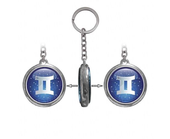 Товар распродан - Брелок двухсторонний Зодиак Близнецы - Брелки, фото 3