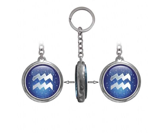 Товар распродан - Брелок двухсторонний Зодиак Водолей - Брелки, фото 3