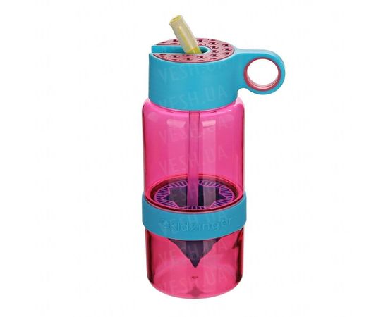 Товар распродан - Бутылка для воды с поилкой для самодельного лимонада 450 мл. Фиолетовая - Бутылки для напитков и воды, фото 2