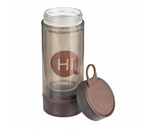 Товар распродан - Бутылка для воды со стеклянной колбой HI 200 мл. Коричневая - Бутылки для напитков и воды, фото 2