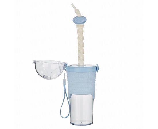 Товар распродан - Бутылка с шейкером и трубочкой 500 мл. Голубая - Бутылки для напитков и воды, фото 3