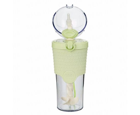 Товар распродан - Бутылка с шейкером и трубочкой 500 мл. Зеленая - Бутылки для напитков и воды, фото 2