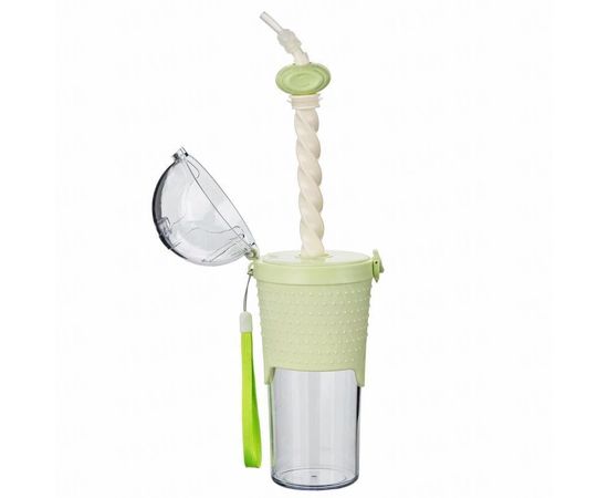 Товар распродан - Бутылка с шейкером и трубочкой 500 мл. Зеленая - Бутылки для напитков и воды, фото 3